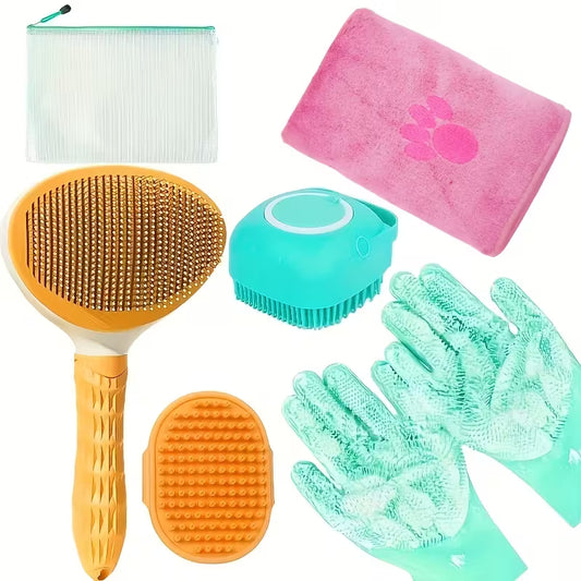 6 Pcs Dog Bathing Kit