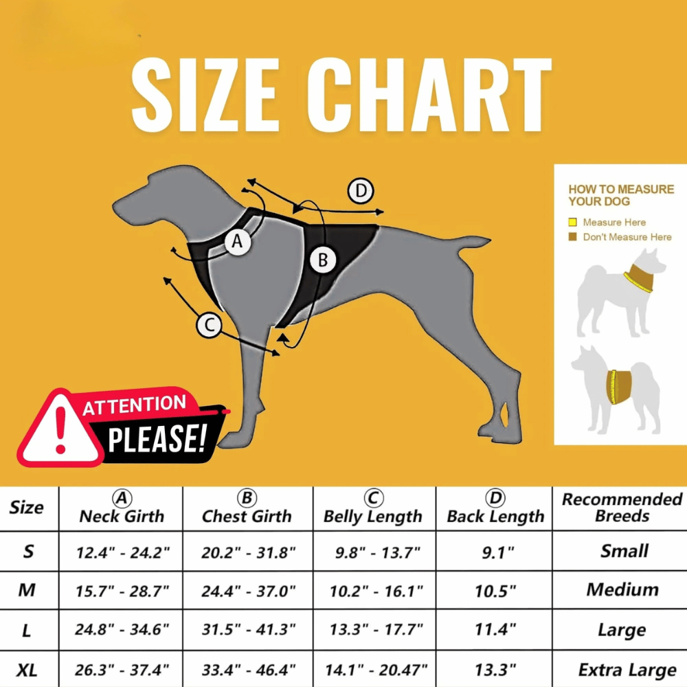 Tactical Dog Harness No-Pull Heavy Duty, Adjustable with Easy Handle (Large Size Dogs)