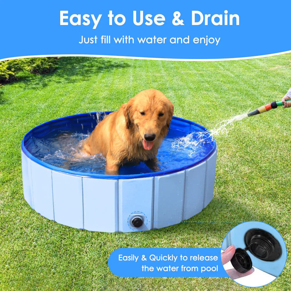 Foldable Dog Swimming Pool, Portable Pet Bath Tub