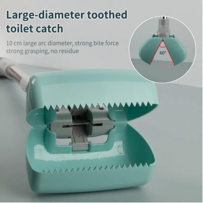 Portable Dog Poop Scooper, Durable Long Handle Dog Poop Picker, Foldable Dog Waste Pick Up Shovel for Outdoor Walking