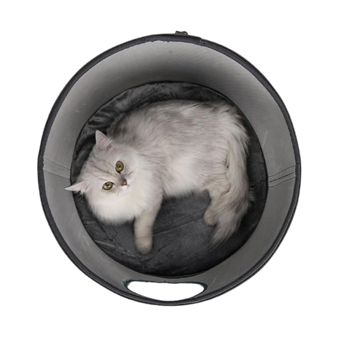 Foldable Cat Cave House I Cat Bed I Cat Nest Sleeping House for Cats & Kittens (Color - Grey)