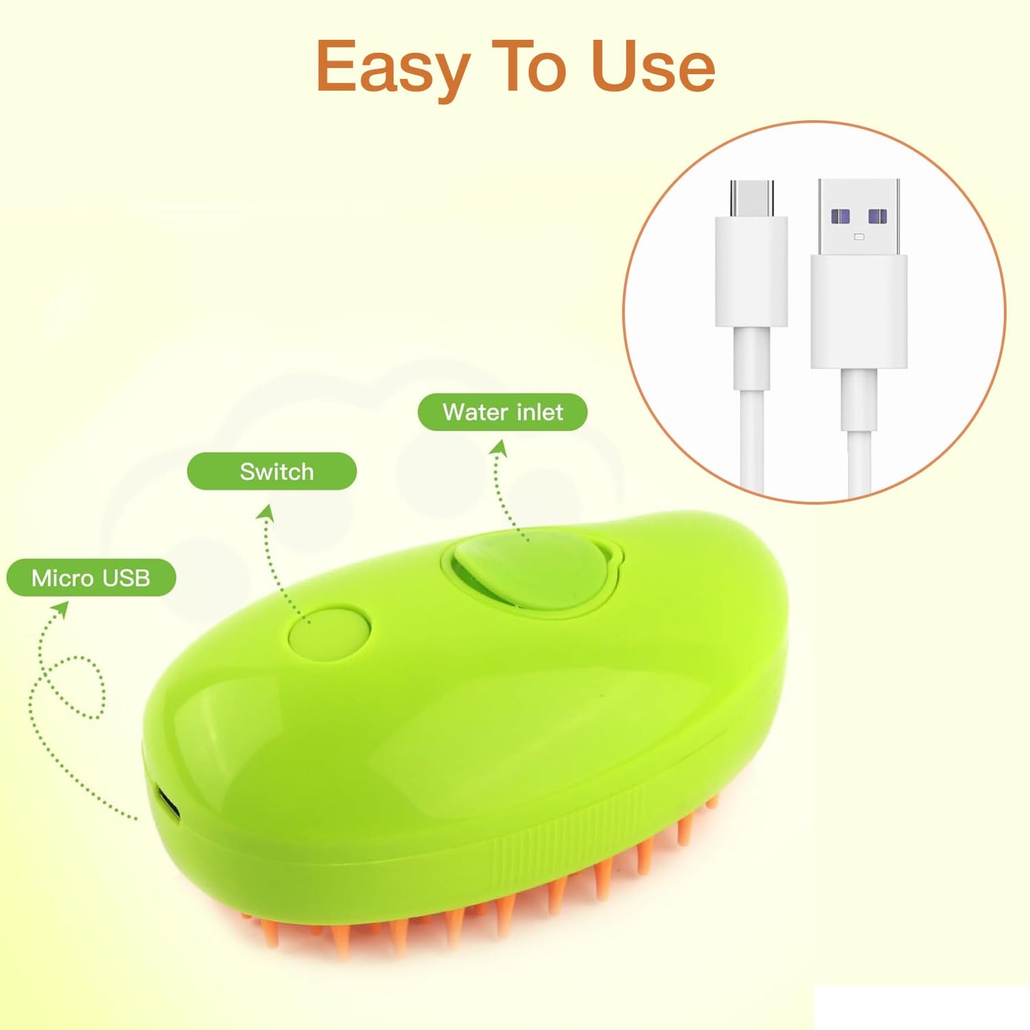 Steam Brush for Dog/Cat
