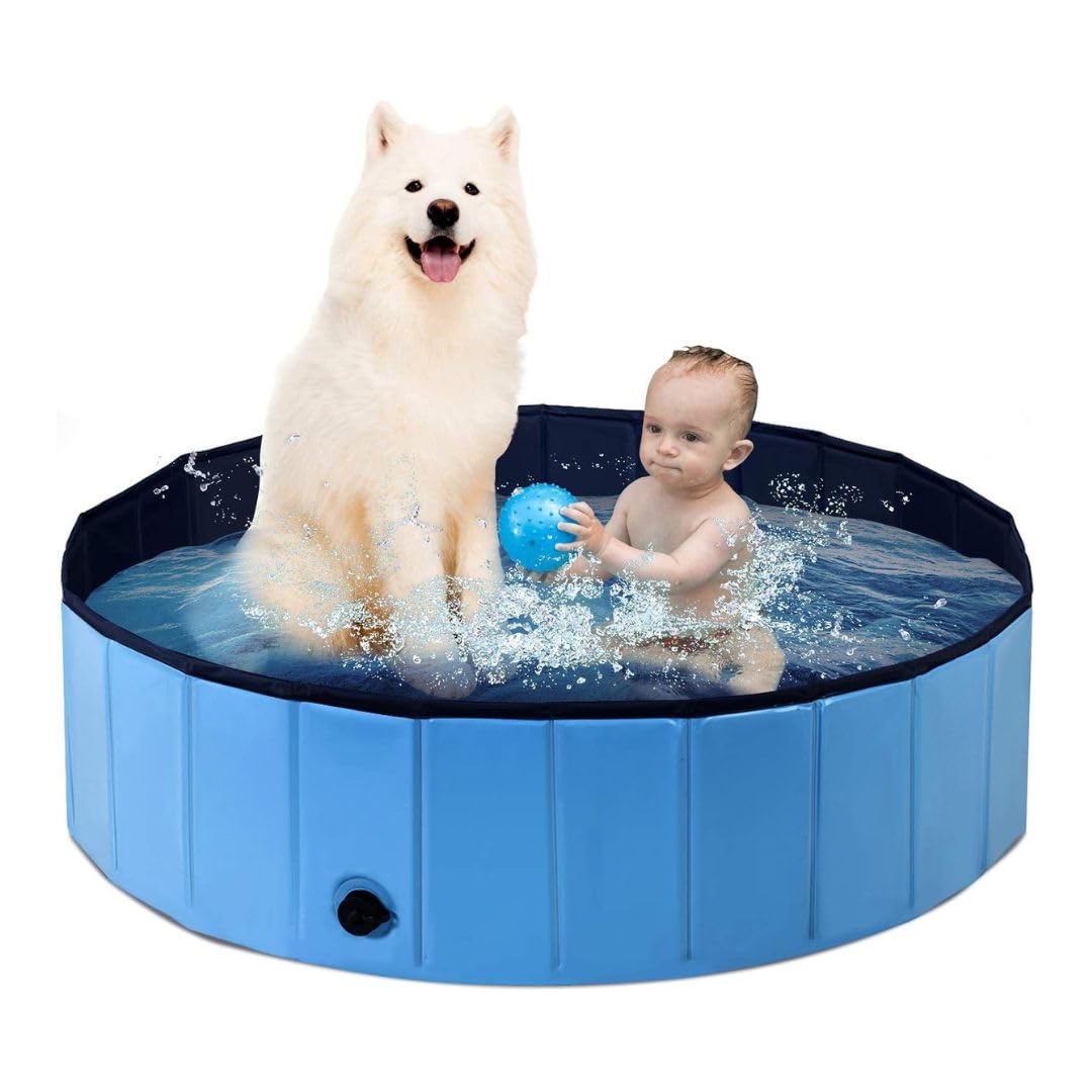 Foldable Dog Swimming Pool, Portable Pet Bath Tub