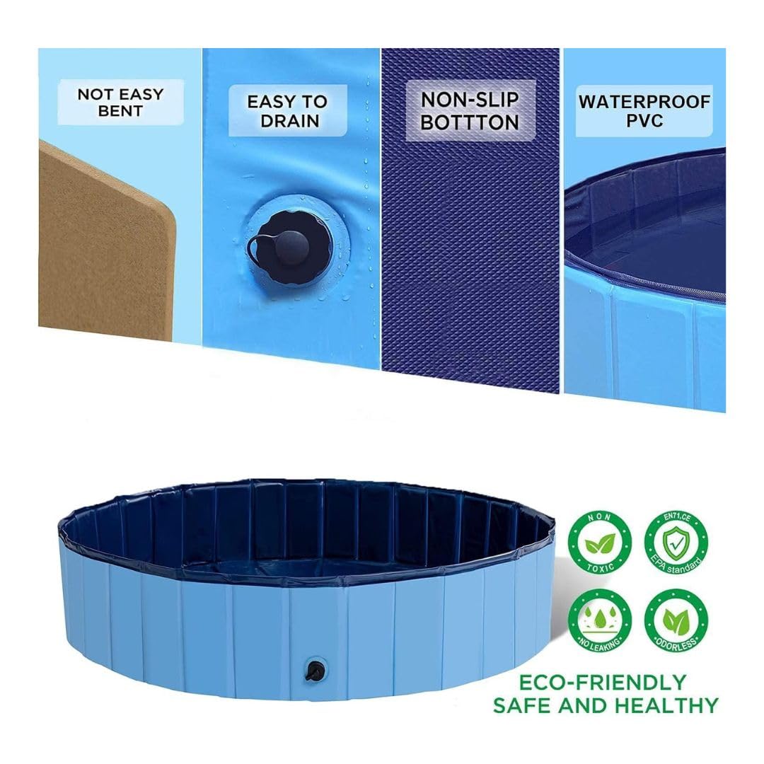 Foldable Dog Swimming Pool, Portable Pet Bath Tub