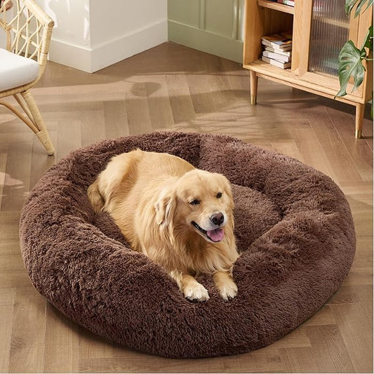 Super Soft Winter Bed For Dog Lux Fur, Machine Washable, Orthopedic Relief