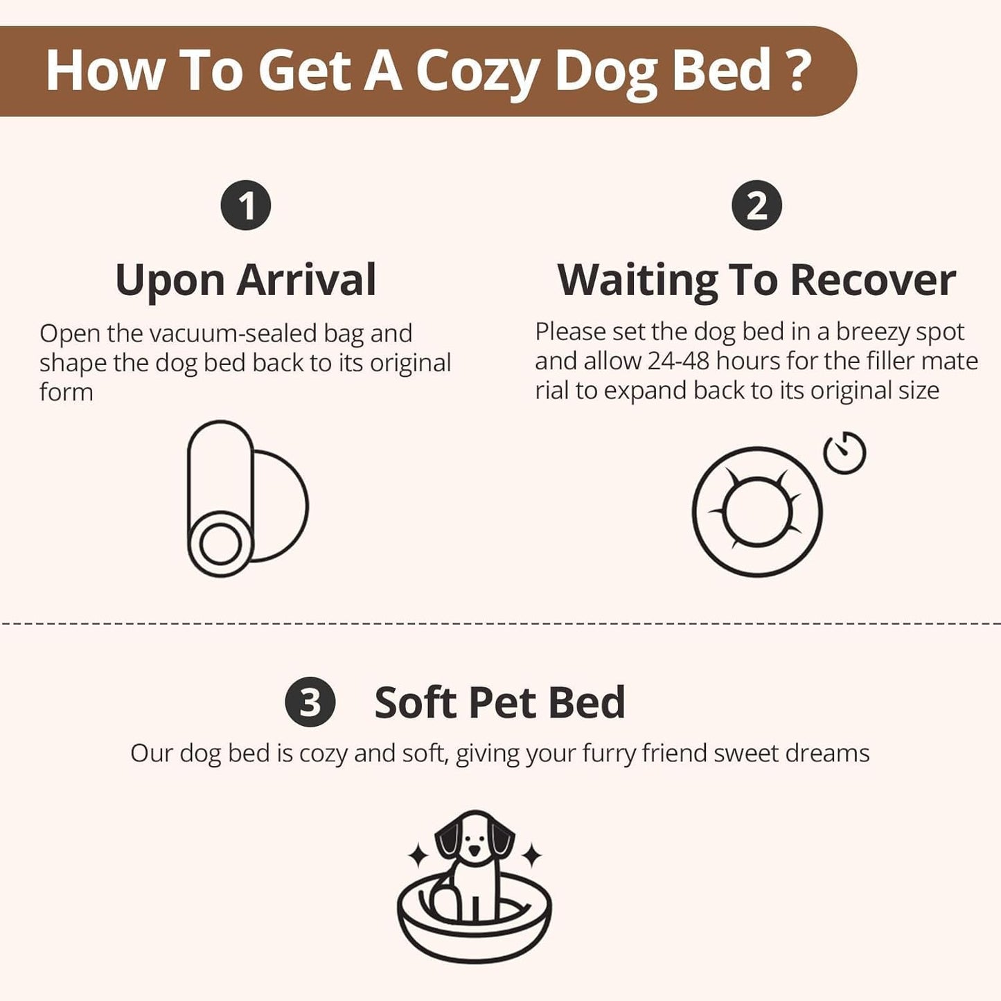 Round Donut Cozy Bed for Puppy & Cats, Machine Washable
