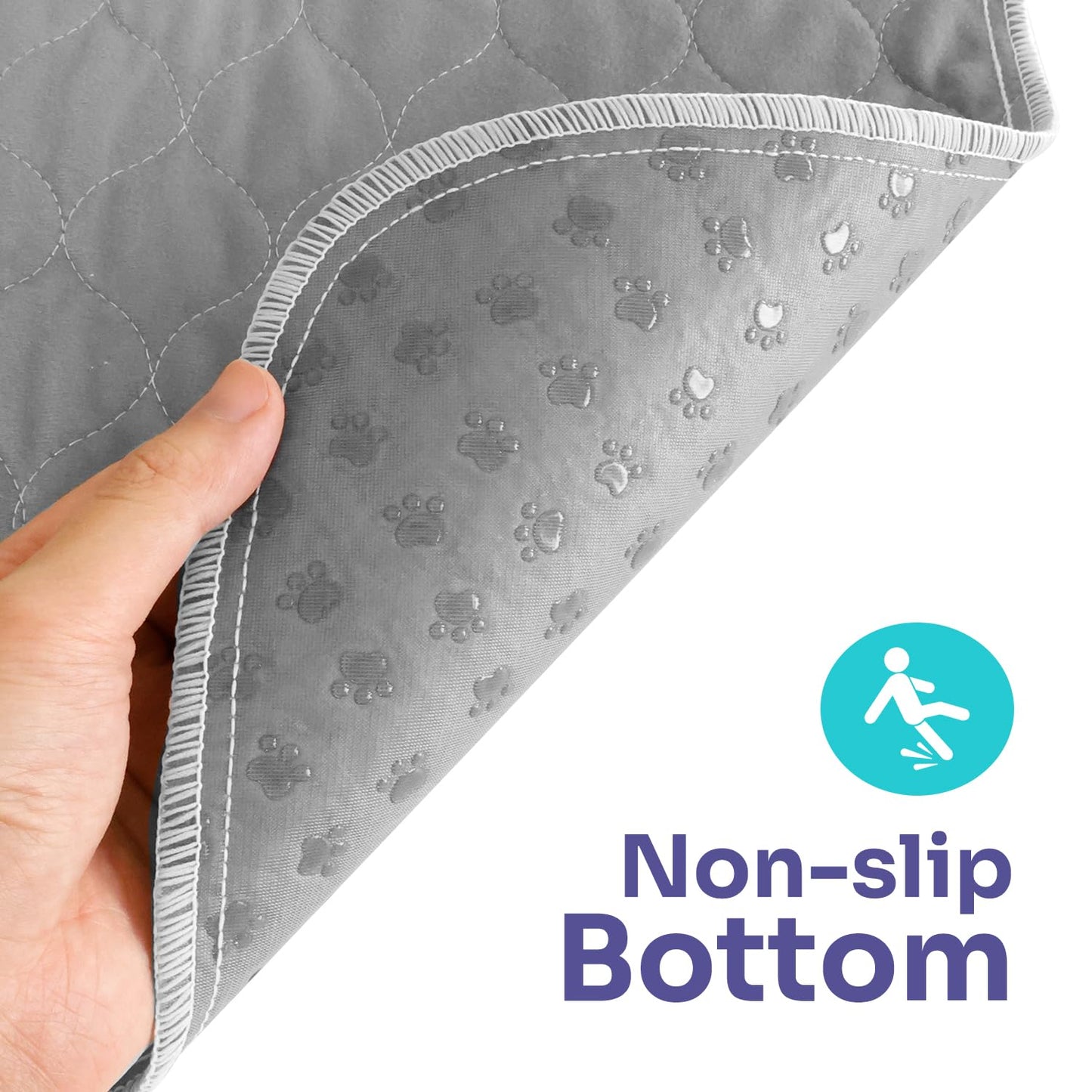 Washable Pee Pads for Dogs (Pack of 2) | Super Absorbent, Machine Washable, Reusable Mats – 100% Waterproof, Anti-Skid Bottom