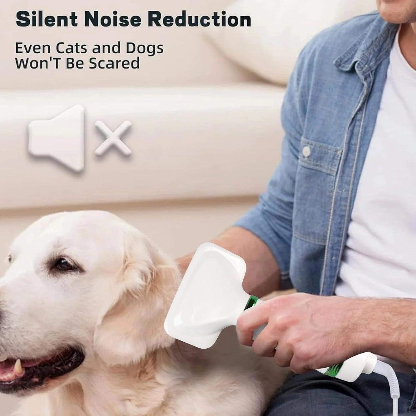 Pet Hair Dryer with Slicker Brush for Dogs & Cats with Adjustable Temperature