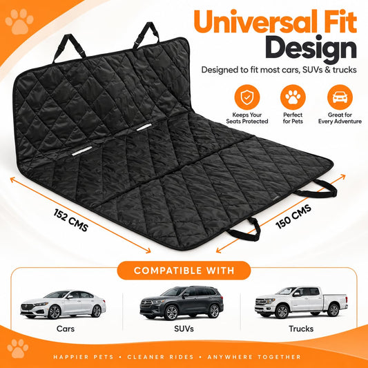 Dog Car Seat Cover, Protect Your Car From Fur, Mud & Scratches - Fit for All Cars