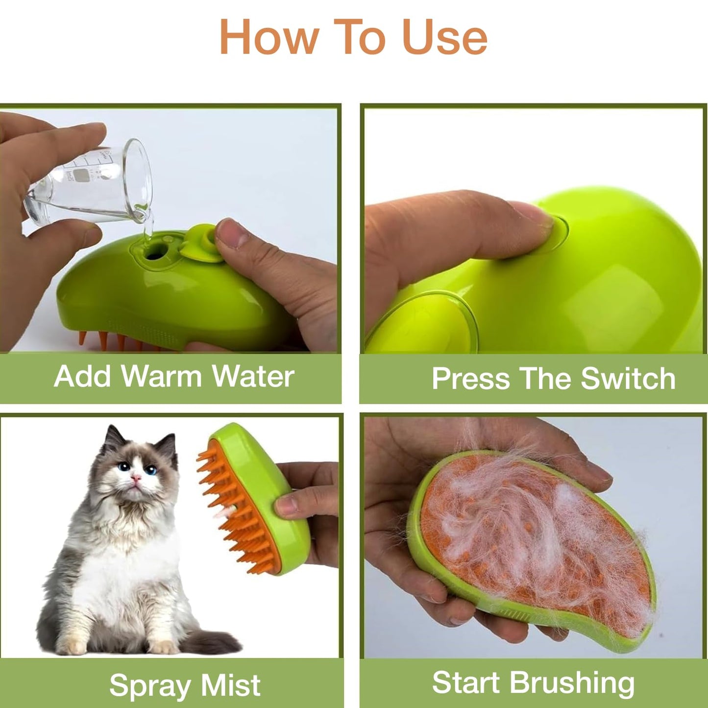 Steam Brush for Dog/Cat