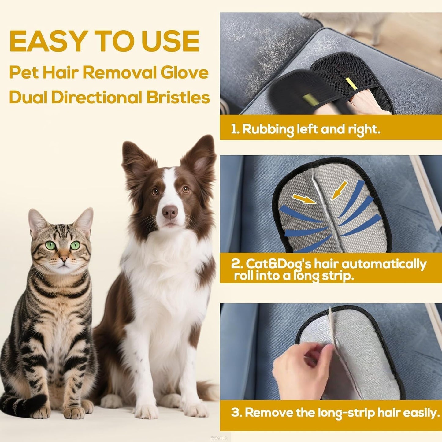 Pet Hair Removal Electrostatic Gloves