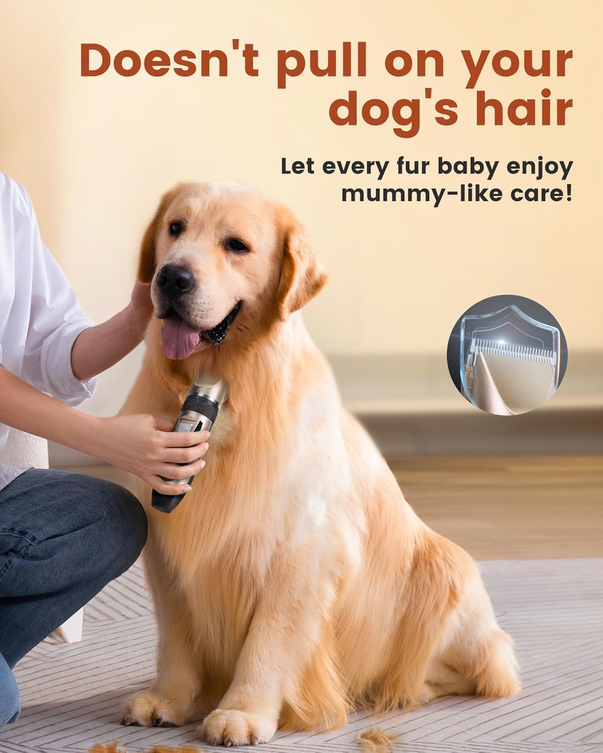 Professional Dog Cat Hair Trimmer - Machine For Heavy Duty, Quiet, Cordless, Rechargeable Dogs Cats Pet Grooming Trimmers Kit