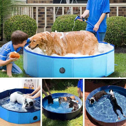 Foldable Dog Swimming Pool, Portable Pet Bath Tub