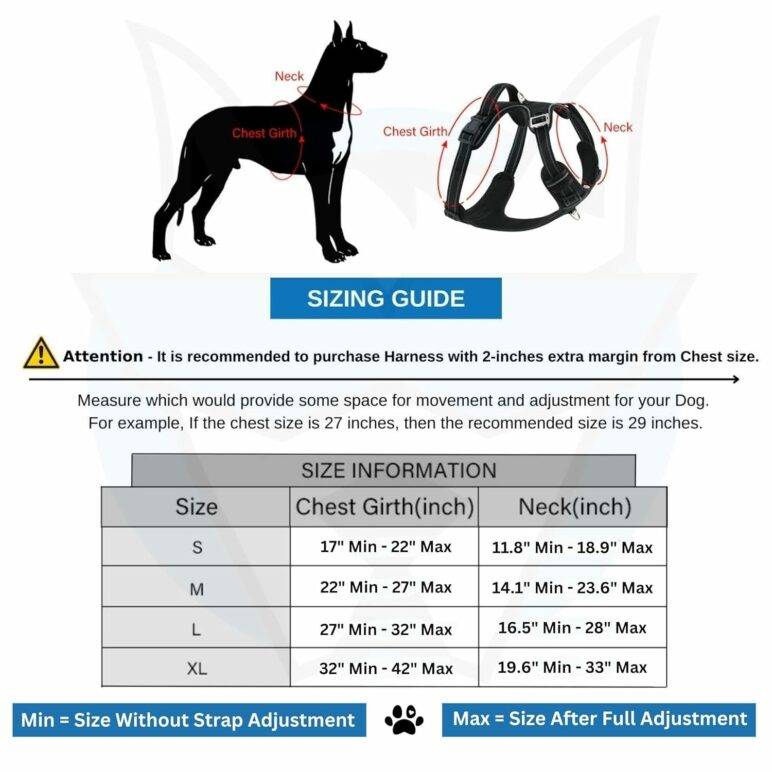 Reflective No Pull Dog Harnesses with Handle & Adjustable