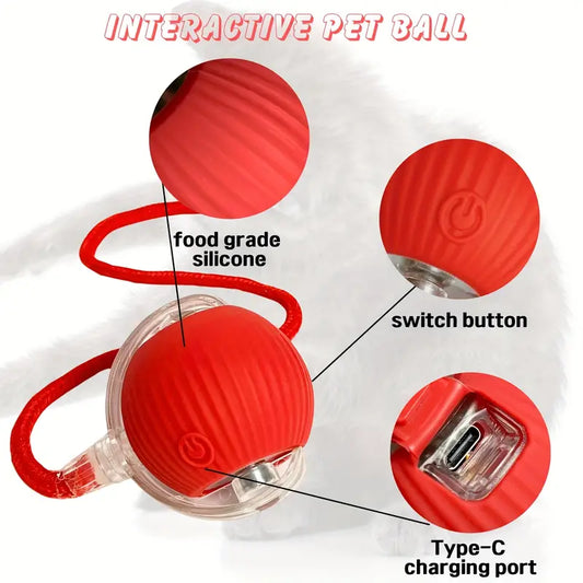 Interactive Pet Ball Toy - Automatic Rolling Dancing Ball