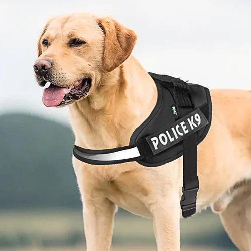 K9 Dog Body Belt Padded No Pull Harness (Black)
