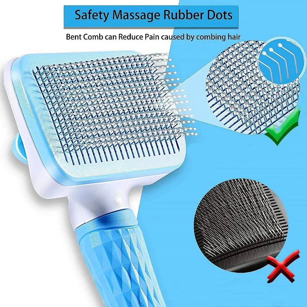Slicker Brush for Pets | Self-Cleaning Grooming Tool