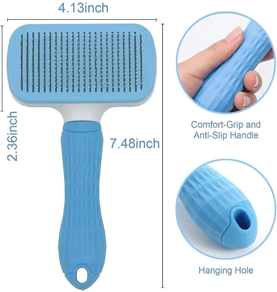 Slicker Brush for Pets | Self-Cleaning Grooming Tool