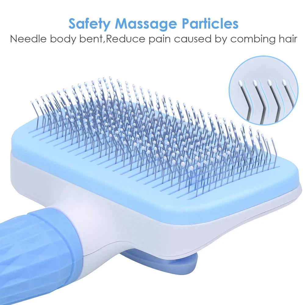 Slicker Brush for Pets | Self-Cleaning Grooming Tool