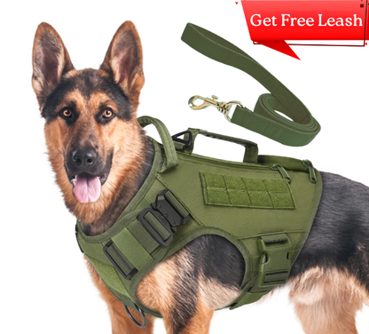 Tactical Dog Harness No-Pull Heavy Duty, Adjustable with Easy Handle (Large Size Dogs)