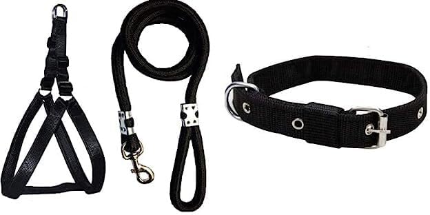 No Pull Dog Harness | Combo of 3 Pack, Dog Harness + Collar + Belt (Free Size)