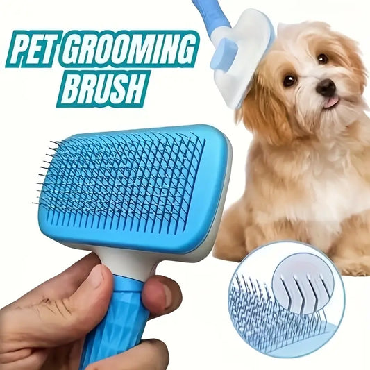 Slicker Brush for Pets | Self-Cleaning Grooming Tool