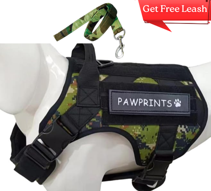 Tactical Dog Harness, Heavy Duty, Adjustable with Easy Handle