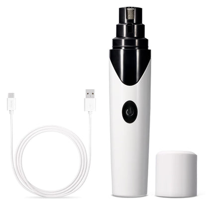 USB Rechargeable Pet Nail Trimmer - Low Noise, Painless Grinder for Pets