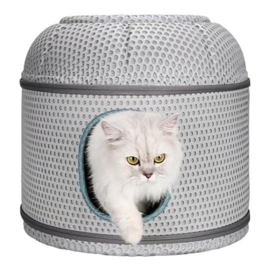 Foldable Cat Cave House I Cat Bed I Cat Nest Sleeping House for Cats & Kittens (Color - Grey)
