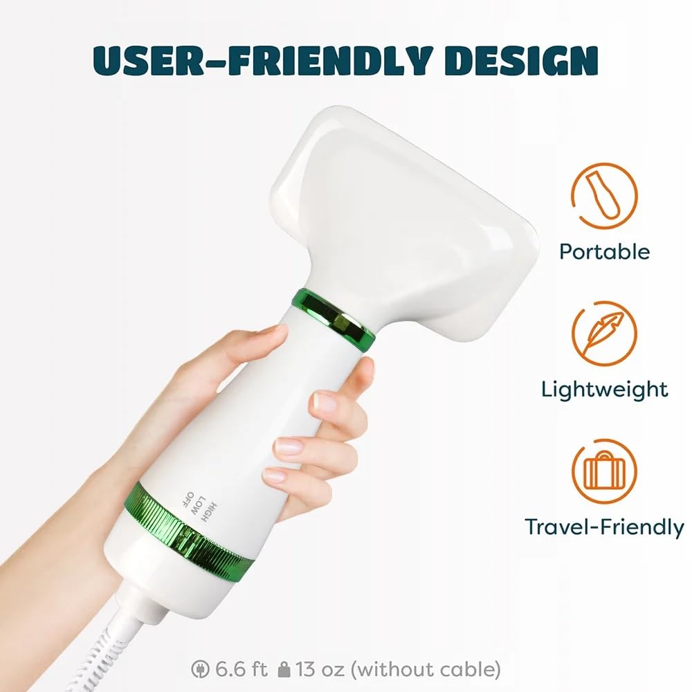 Pet Hair Dryer with Slicker Brush for Dogs & Cats with Adjustable Temperature