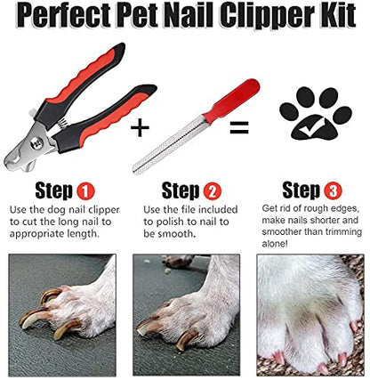 Dog Nail Clipper & Nail File for Dogs & Cats