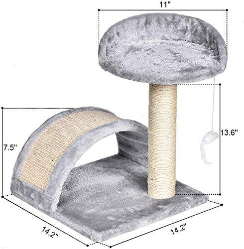 Cat Tree Sisal Scratching Post Furniture Playhouse Pet Bed Kitten Toy Cat Tower Condo for Kittens