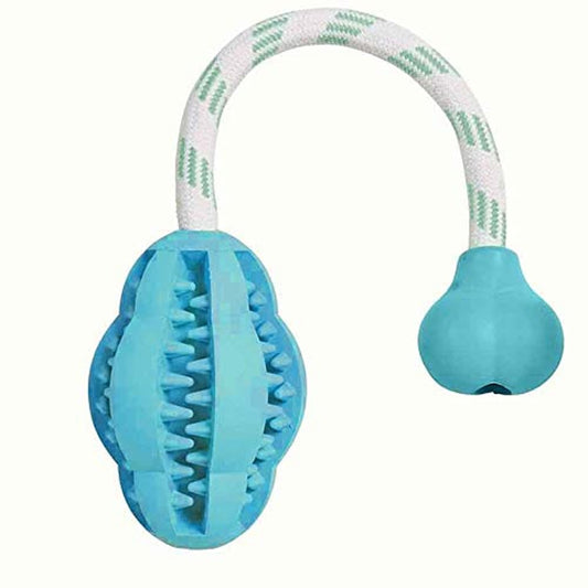 Dog Chew Ball Toy with Tug and Dispenser