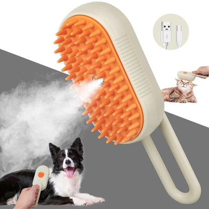 3-in-1 Steam Spray Brush for Cat/ Dogs