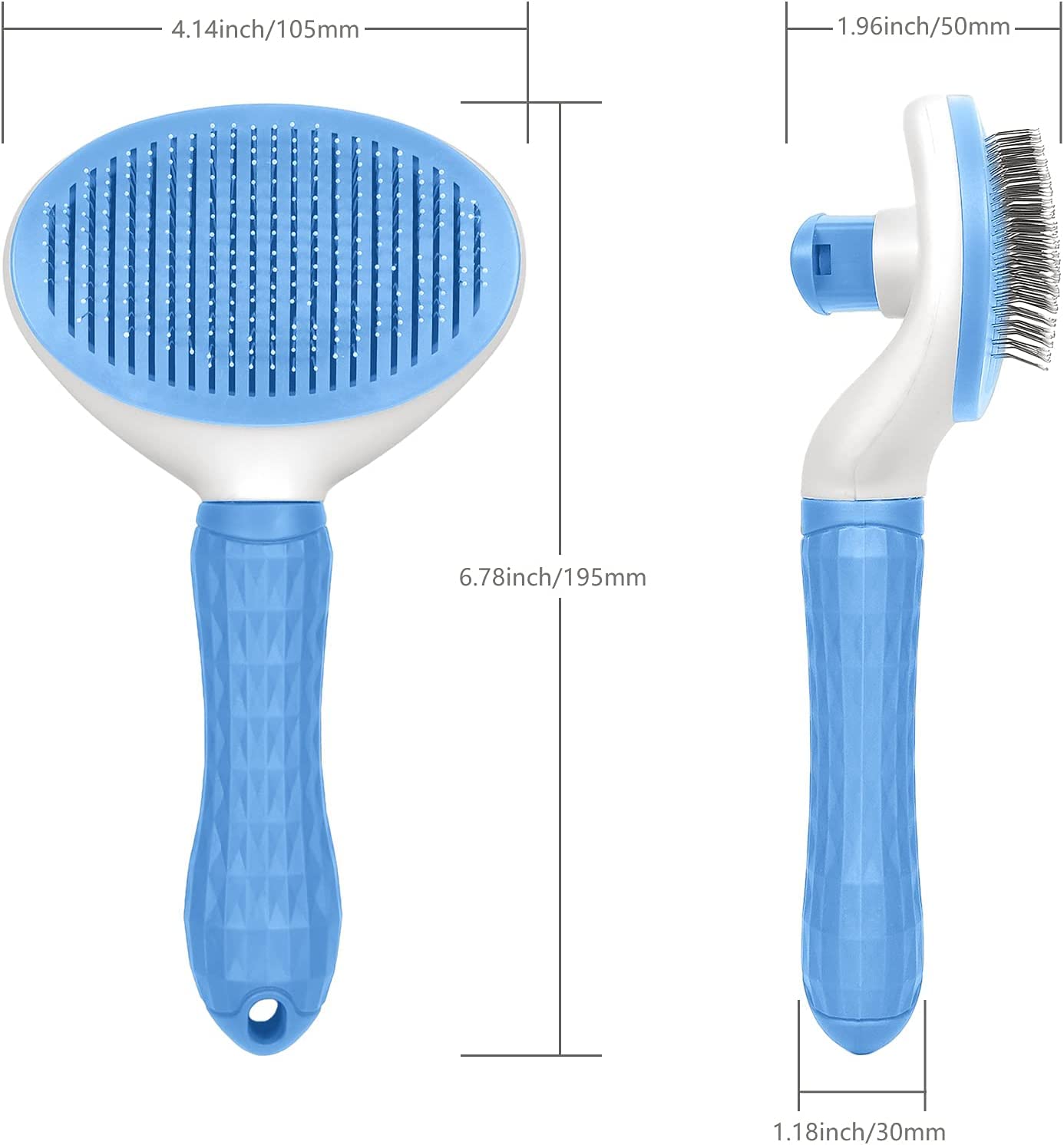 4‑in‑1 Pet Grooming Set – Self‑Cleaning Slicker Brush + Shampoo Dispenser Brush + Bath Scrubber + Nail Clippers