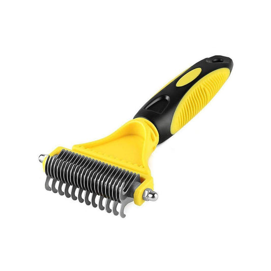 Grooming Dematting Rake Comb for Dogs & Cats, Double-Sided Blade