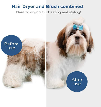 Pet Hair Dryer with Slicker Brush for Dogs & Cats with Adjustable Temperature