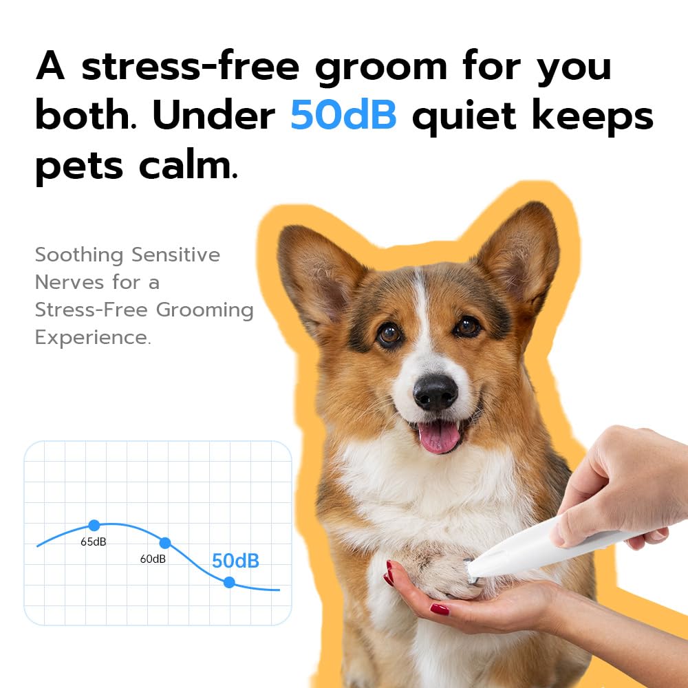 Dog Paw Trimmer, Electric Pet Grooming Trimmer for Hair Around Paws, Eyes, Ears, Face, and Buttocks