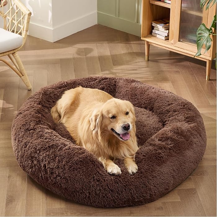 Super Soft Winter Bed For Dog Lux Fur, Machine Washable, Orthopedic Relief