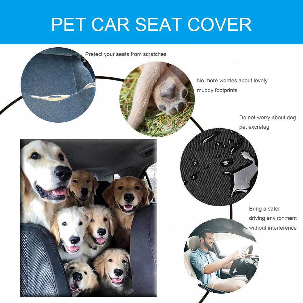 Dog Car Seat Cover, Waterproof & Scratch Proof - Fit for All Cars