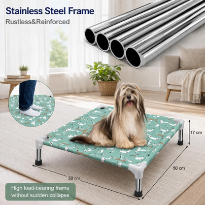 Elevated Dog Foldable Bed | Cooling Pet Cot for Small Dogs & Cats