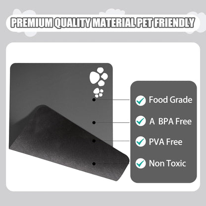 Pet Feeding Mat, Food & Water Bowl Mat for Dogs