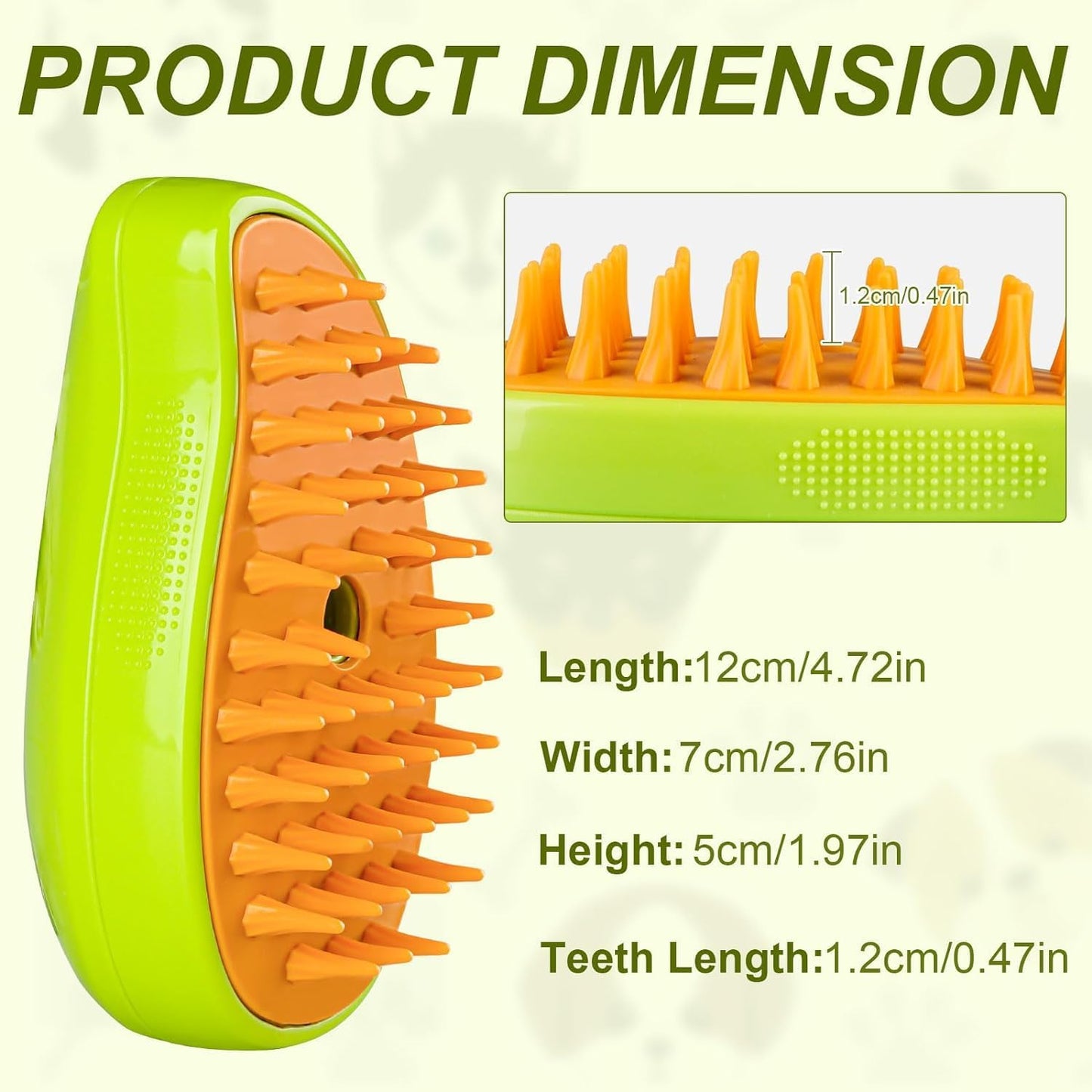 Steam Grooming Brush for Dogs & Cats | USB Rechargeable