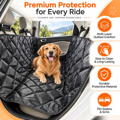 Dog Car Seat Cover, Protect Your Car From Fur, Mud & Scratches - Fit for All Cars