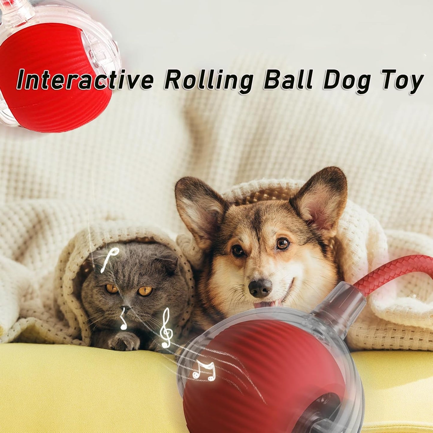 Interactive Pet Ball Toy - Automatic Rolling Dancing Ball