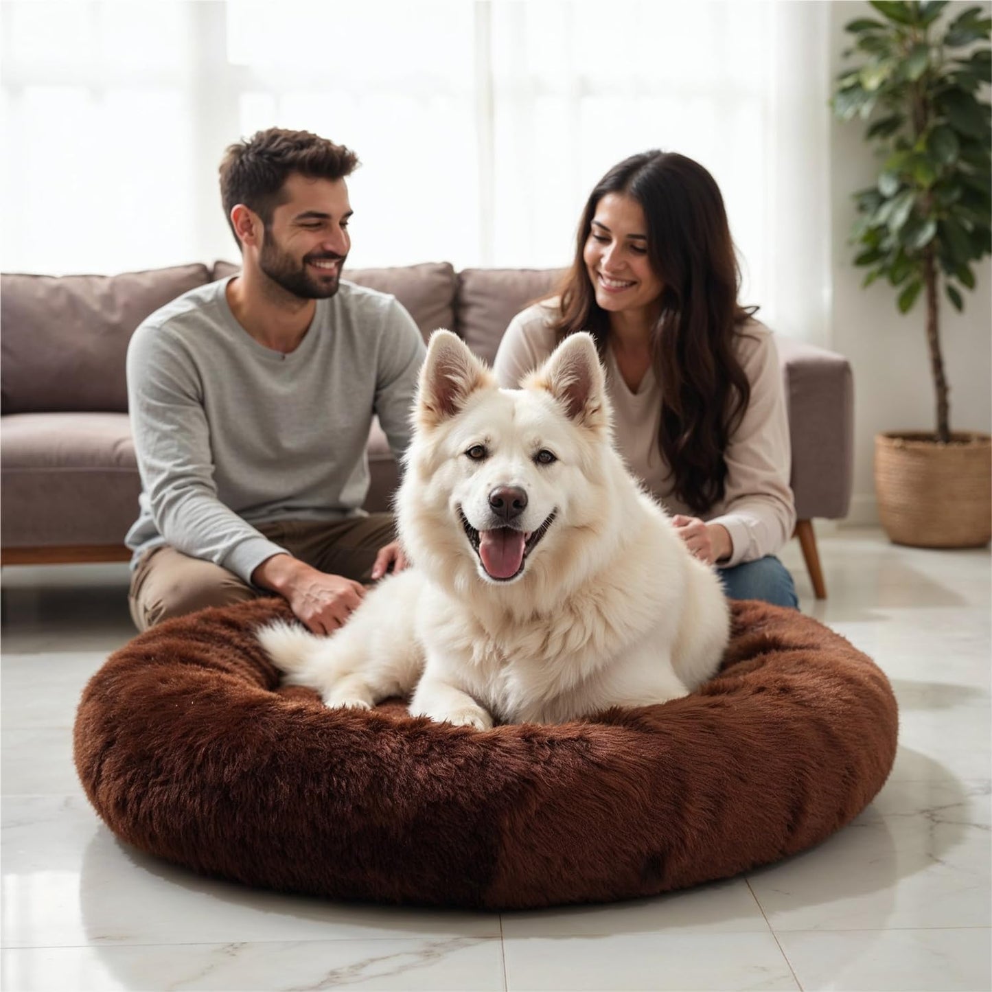 Super Soft Winter Bed For Dog Lux Fur, Machine Washable, Orthopedic Relief