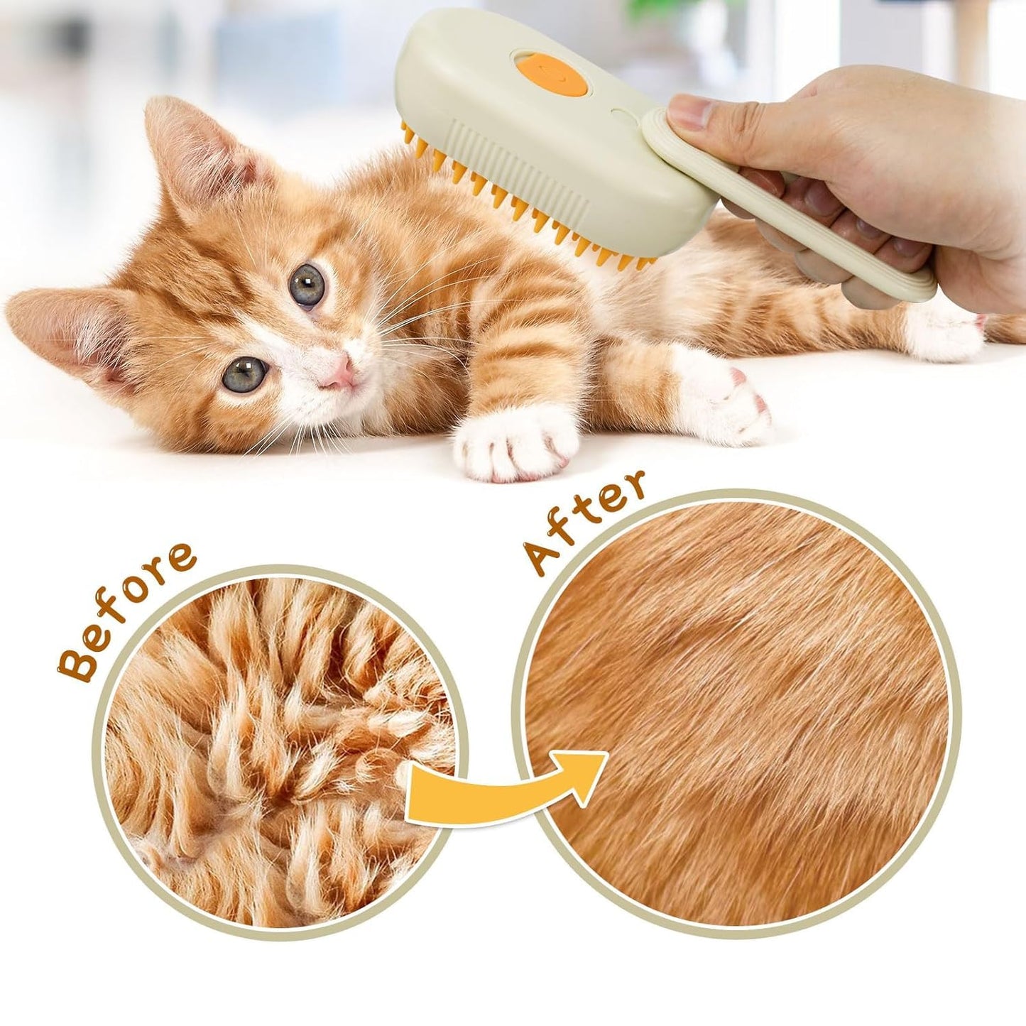 3-in-1 Steam Spray Brush for Dogs