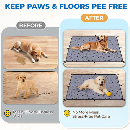 Reusable Pee Pads for Dogs (Pack of 2) | Machine Washable, Super Absorbent, Waterproof, Anti-Skid Bottom