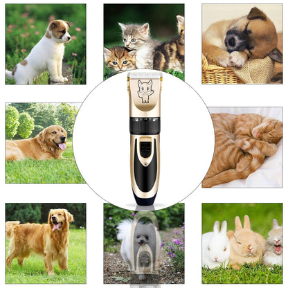 Professional Dog Cat Hair Trimmer - Machine For Heavy Duty, Quiet, Cordless, Rechargeable Dogs Cats Pet Grooming Trimmers Kit