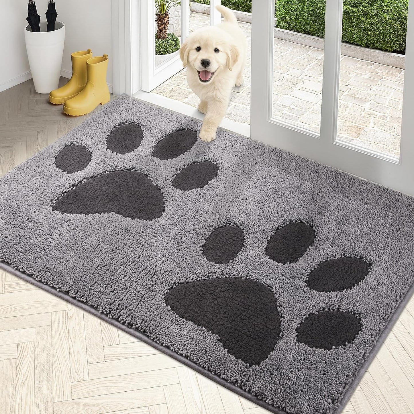 Decorative Dog Paw Floor Mat for Indoor & Outdoor Use